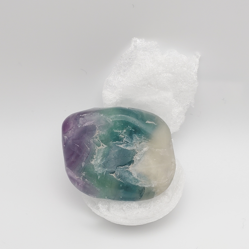 Multicolor Fluorite Palm Stone